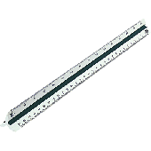 Rumold Dreikantmaßstab 150/150KE/1/30 30 cm weiß Kunststoff architect 1