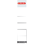 Herlitz Rückenschilder selbstklebend/5966056 36x190mm weiß Papier schmal Inh.10