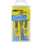 UHU Zwei-Komponentenkleber plus schnellfest/45700 Inh.35 g