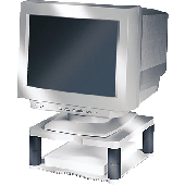 Fellowes Monitorständer Premium/91717 platin / graphit
