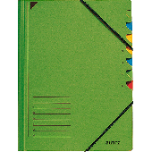 Leitz Ordnungsmappe/3907-00-55 245x320 mm für:A4 grün 7-teilig 400 g/qm