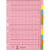 Leitz Papierregister Blanko/4340-00-00 225x297mm grau A4, 5-farbig Inh.10 Blatt