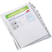 Leitz Registerhülle/4754-00 A4/130my farblos geprägt PP Inh.10-teilig