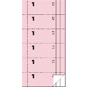 Zweckform Bonbücher/831 105x198mm rosa/weiß inkl. Kellner-Nr.1-6 Inh.2x50 Blatt