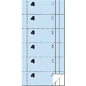 Zweckform Bonbücher/834 105x198 mm blau/weiß inkl. Kellner-Nr.1-6 Inh.2x50 Blatt