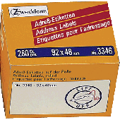 Avery Zweckform Adressetiketten Rolle/3346 92 x 48 mm Inh.280