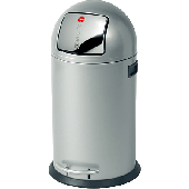 Hailo Tret-Abfallsammler KickMaxx 35/0835-469 H700xØ350 mm silber Inh.35 l