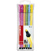 Stabilo Pen 68, Fasermaler/6806-1 1 mm neon, sortiert Inh.6