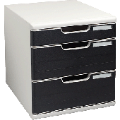 Multiform Büroboxen Modulo System 2 A4/325014D lichtgrau/schwarz