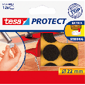 Tesa Filzgleiter, rund, braun, Ø22mm/57893-00001-00 22 mm Inh.12