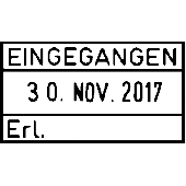 Trodat Datumstempel/2910P03B4 54x24mm Eingegangen/Erledigt