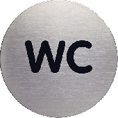 DURABLE Picto WC/4907-23 Ø83mm silber