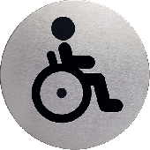 DURABLE Picto Behinderten-WC/4906-23 Ø83mm silber