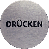 Durable Pikto Drücken/4900-61 Ø65mm deutsch neutral