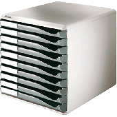 Leitz Bürobox 10 Schübe/5281-00-89 291x352x292mm dunkelgrau Inh.1
