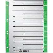 Leitz Trennblätter 1652/1652-00-55 grün 230g/qm Inh.100