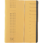 Elba Ordnungsmappe chic/42496GB für DIN A4 gelb 12-teilig 450 g/qm