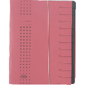 Elba Ordnungsmappe chic/42496RO für DIN A4 rot 12-teilig 450 g/qm