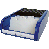 Helit Visitenkartenbox/H6218093 schwarz/blau Visitenkartenboxen