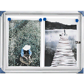 Nobo Schaukasten Innenbereich Metallrückwand/1901798 51 x37 x 2,2 cm / 2 x A4