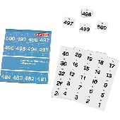 Herlitz Aufklebenummern 1-500/791871 weiß Inh.500