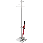 Kerkmann Garderobenständer Ästhet/6210 170 x 37 x 37 cm alusilber Stahl pulverbeschichtet