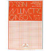 Canson Millimeterpapier Blöcke/67501 A4 Orange Block 80g/qm Inh.50 Blatt