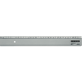 Rumold Bürolineale Aluminuim/667/100 100 cm Aluminium
