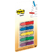 3M Post-it Index Pfeile/684ARR1 12,7x43,7 mm rot/blau/gelb/grün/lila im Etui Inh.je 20 Pfeile