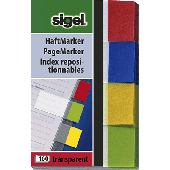 Sigel Haftmarker  HN670 50x80 mm grün, gelb, blau, rot Inh.160 BL