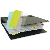 3L Registertaben aus Papier/Kunststoff Kombination/10513 12x40mm weiß pp + papier Inh.48