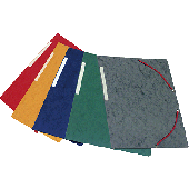 Exacompta Eckspannmappe A4 ohne Klappe/5519E DIN A4 gelb Manila-Karton 400 g/qm