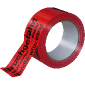 Signalklebeband Bruchgefahr/2161 50mm x 66m rot/schwarz Bruchgefahr 3sprach.