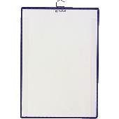 Tarifold Kontrollblatt-Halter mit Öse/184501 A4  blau   Harter PVC  Inh.5