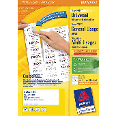 Avery Zweckform Universal-Etiketten/3659-200 97x42,3 mm weiß Namens-Etiketten Inh.2400