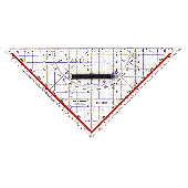 Rumold TZ- und Geometriedreieck/1154 25,0 cm transparent Kunststoff