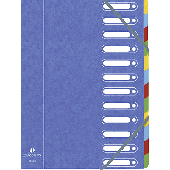 Exacompta Ordnungsmappe Harmonika/55122E blau 12-teilig