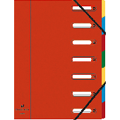 Exacompta Ordnungsmappe Harmonika/55075E rot 7-teilig