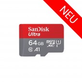 SanDisk Ultra 64 GB microSDXC Speicherkarte Kit (100 MB/s, Class 10, U1, A1)