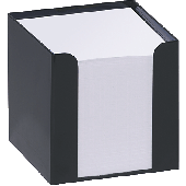 Folia Kunststoffzettelbox schwarz/9910-A 95x95x95 mm