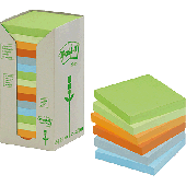 Post-it Haftnotiz Recycling/654-1RPT 76 x 76 mm pastell Inh.16