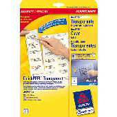 Avery Zweckform Adress-Etiketten/J4722-25 96,0x50,8 mm transparent Polyester Inh.250
