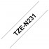 Brother TZe-N231 Schriftband, schwarz auf weiss 12mm x 8m unlaminiert